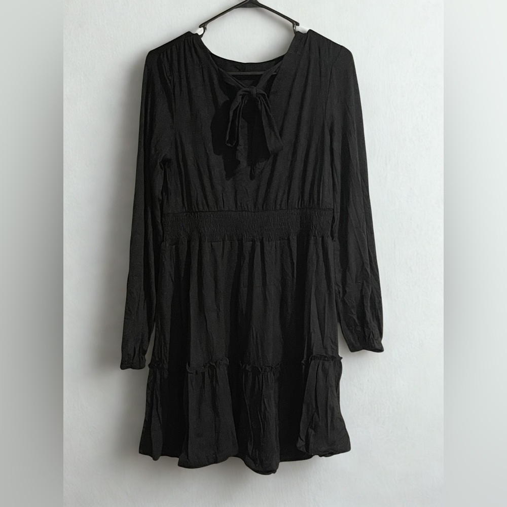 Chic Black Long Sleeve Dress